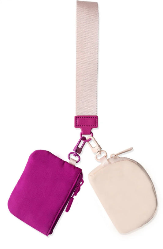 Double Pouch Wristlet - 8 colors