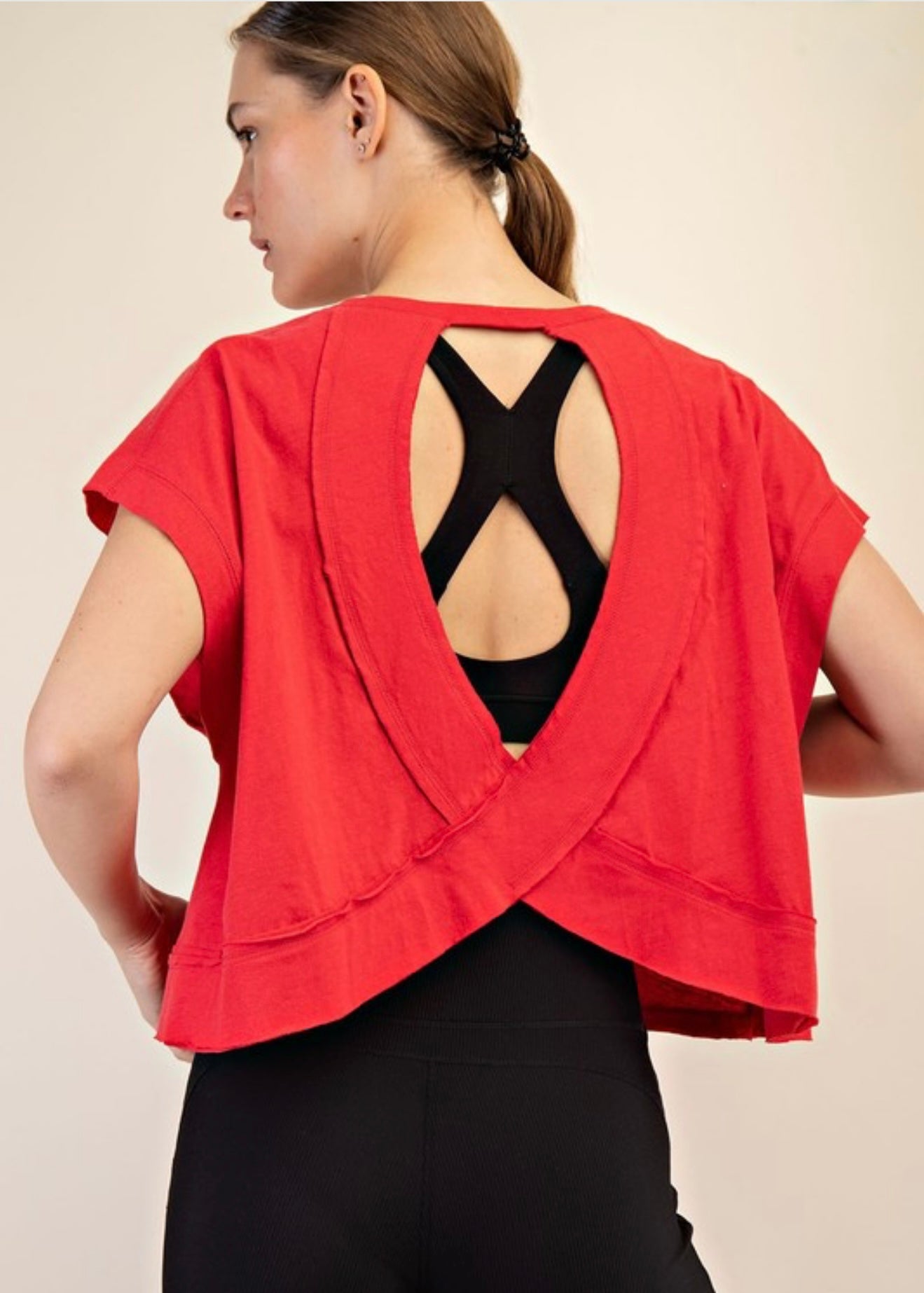 PREORDER - Cotton Slub Open Back Top - 3 colors
