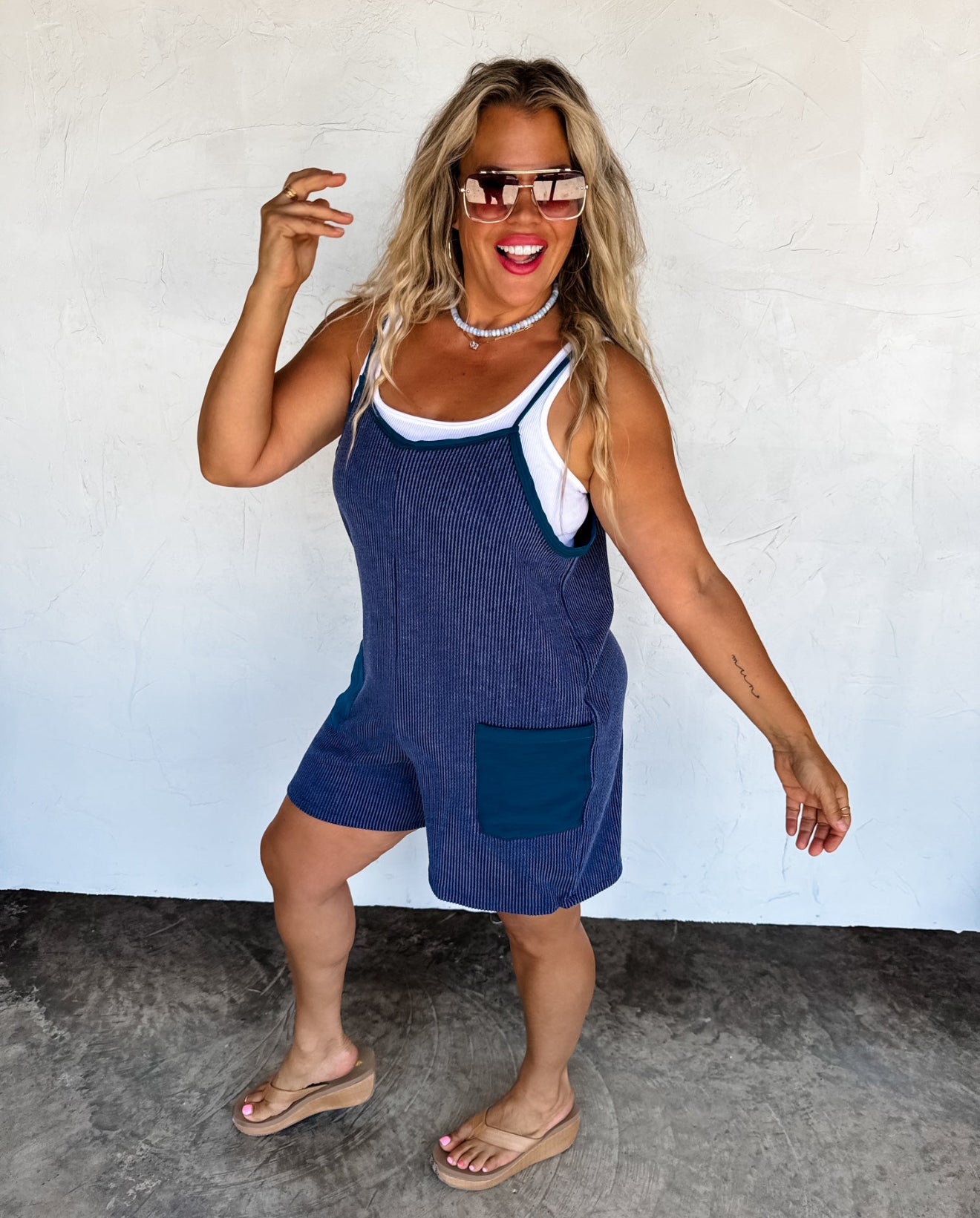 PREORDER - Kinsley Ribbed Romper - 2 colors