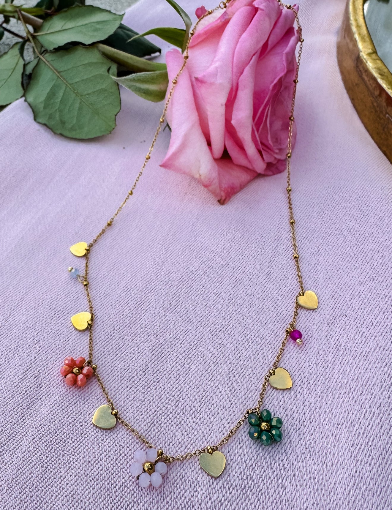 PREORDER - Floral Love Link Necklace