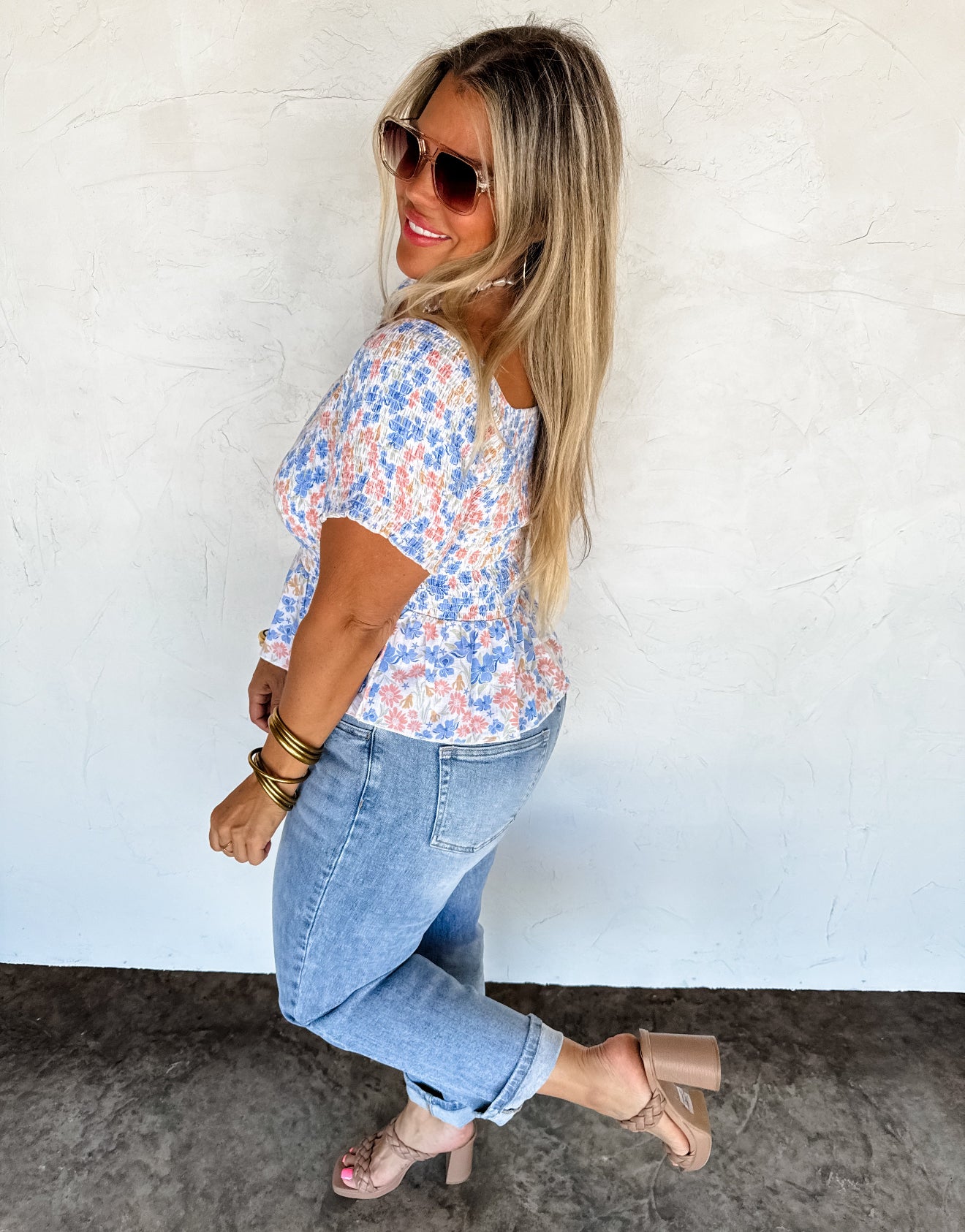 PREORDER - Essie Floral Smocked Top - 2 colors