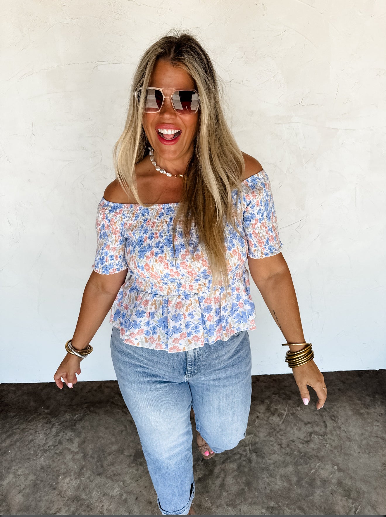 PREORDER - Essie Floral Smocked Top - 2 colors