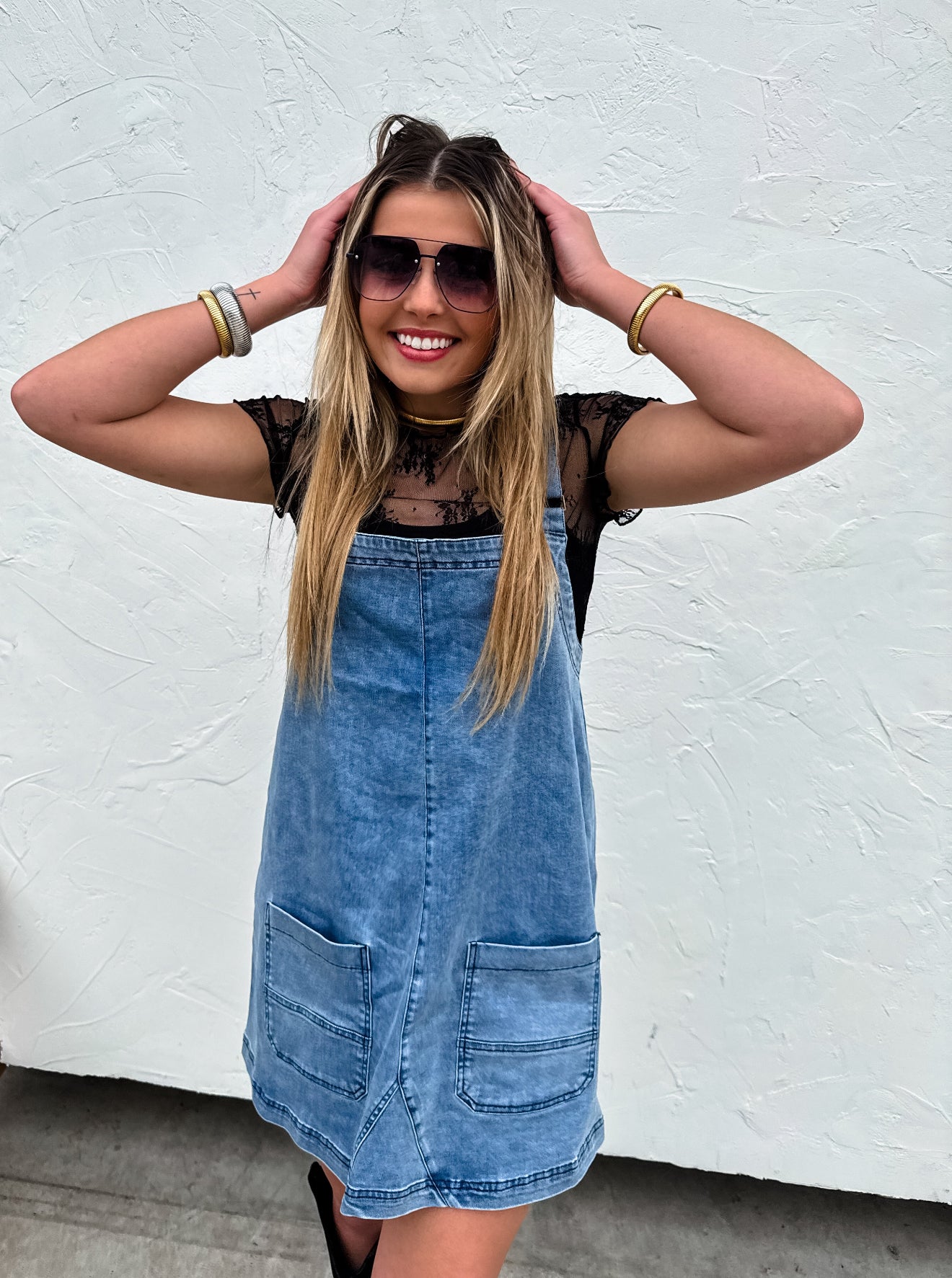 Jenna Denim Jumper Dress