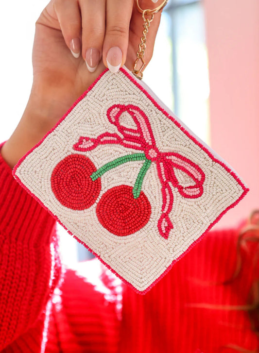 Cherry Bow Coin Purse