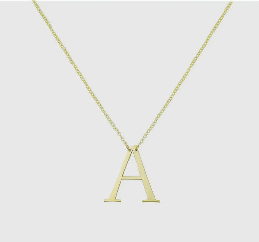 The Sis Kiss Statement Initial Pendant Necklace