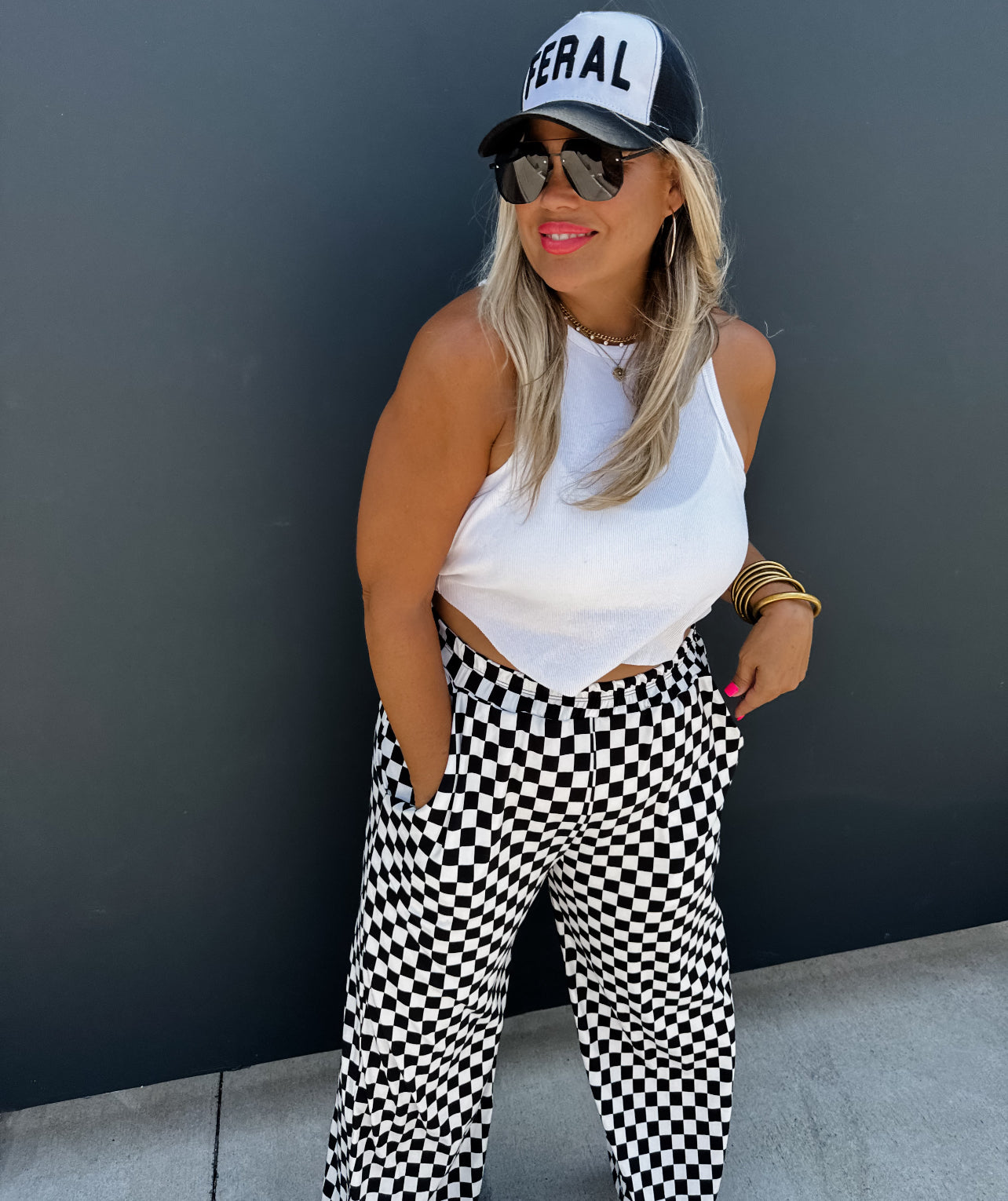 PREORDER - Bold Block Checker Pants - 3 colors