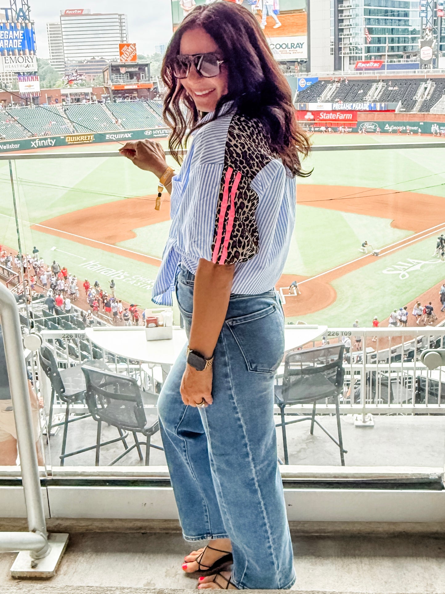 Wild Steak Button-Down Blouse