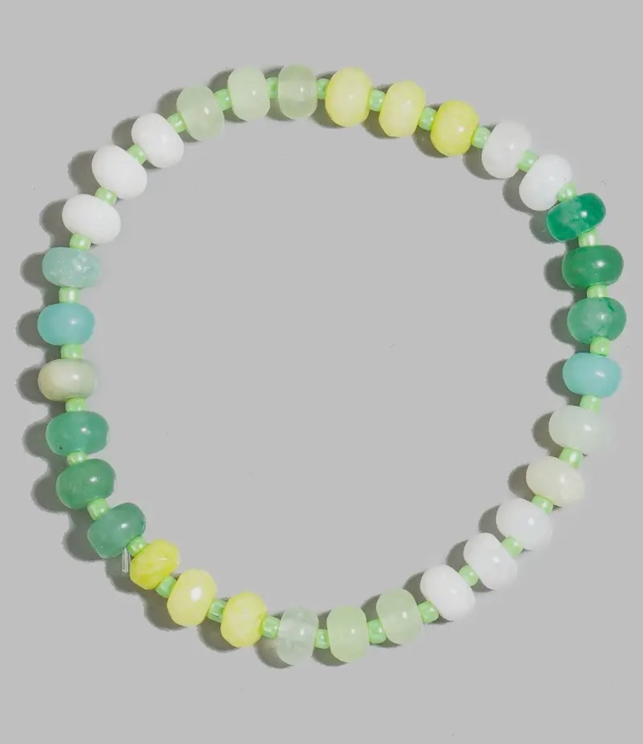 Gradient Stone Beaded Elastic Bracelet - 3 colors