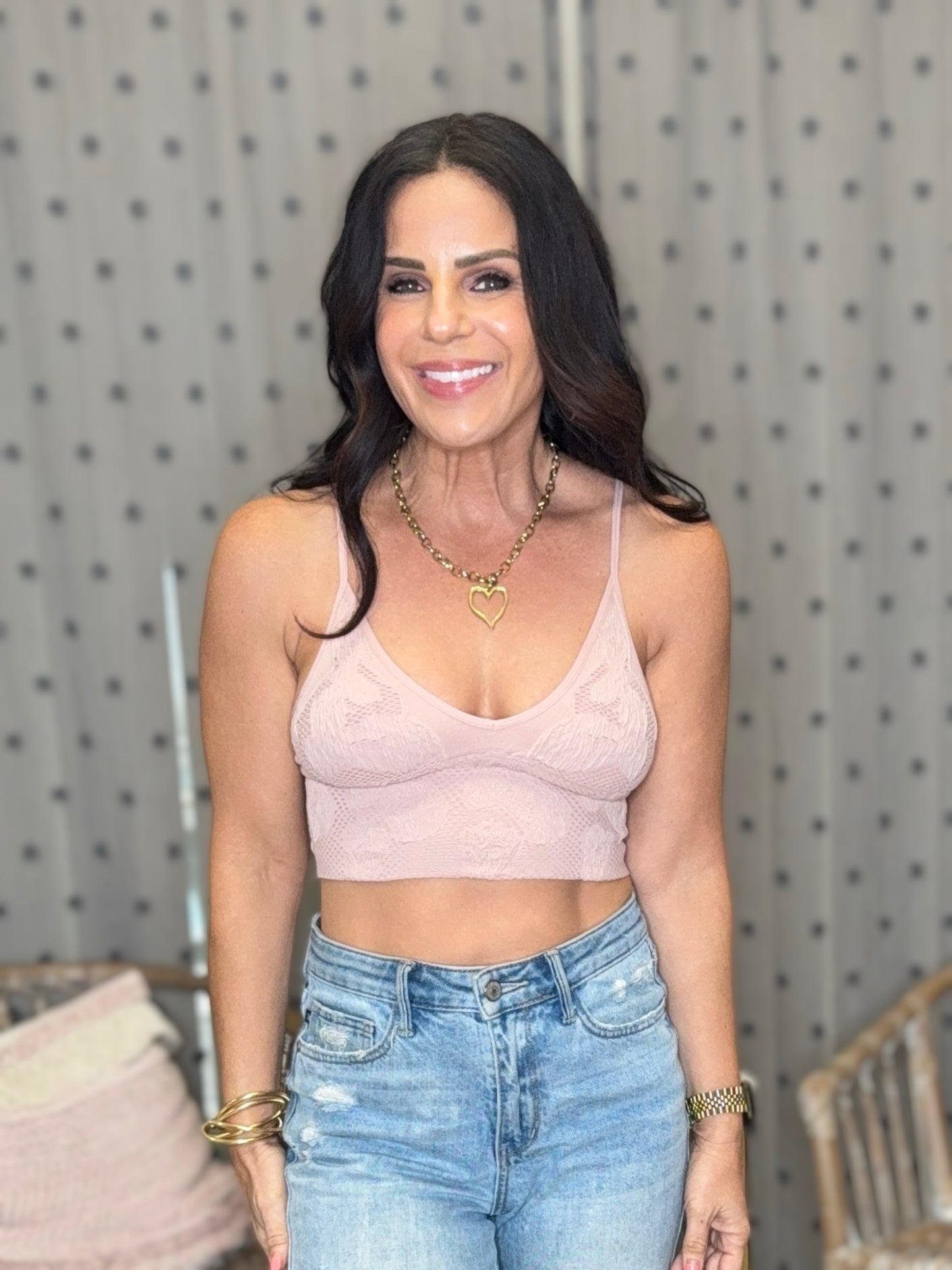 Floral Textured Padded Bralette - 3 colors