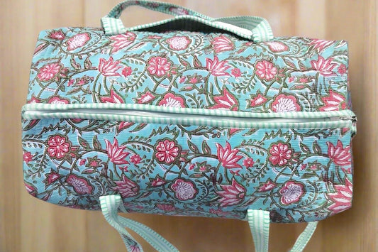 PREORDER - Lennon Blue Floral Duffel Bag