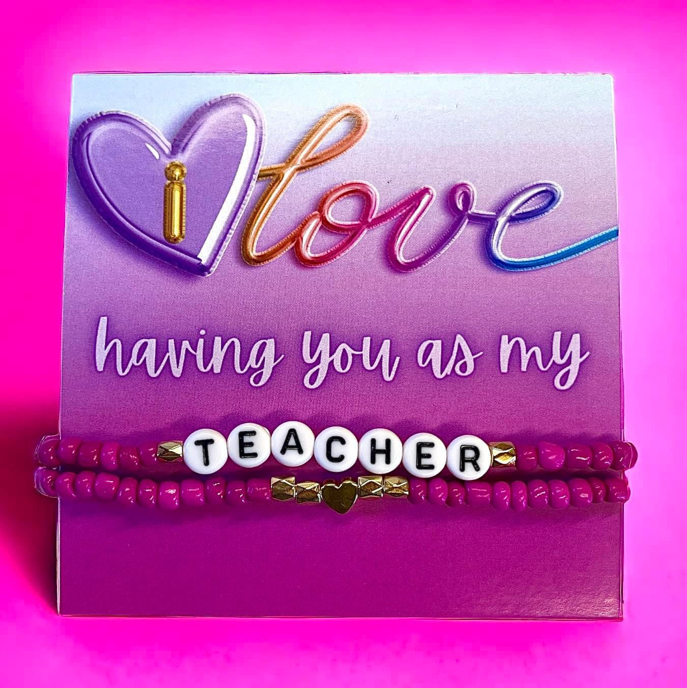 Teacher Love Bracelet Set