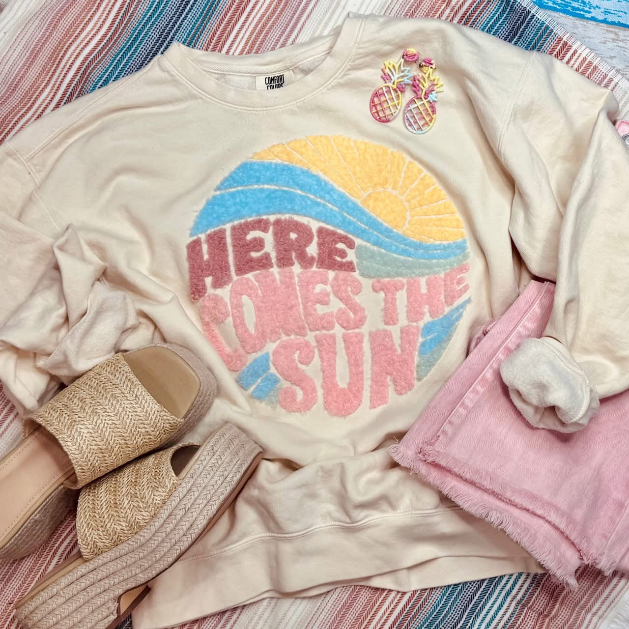 Here Comes The Sun Fluffy Crewneck Sweatshirt