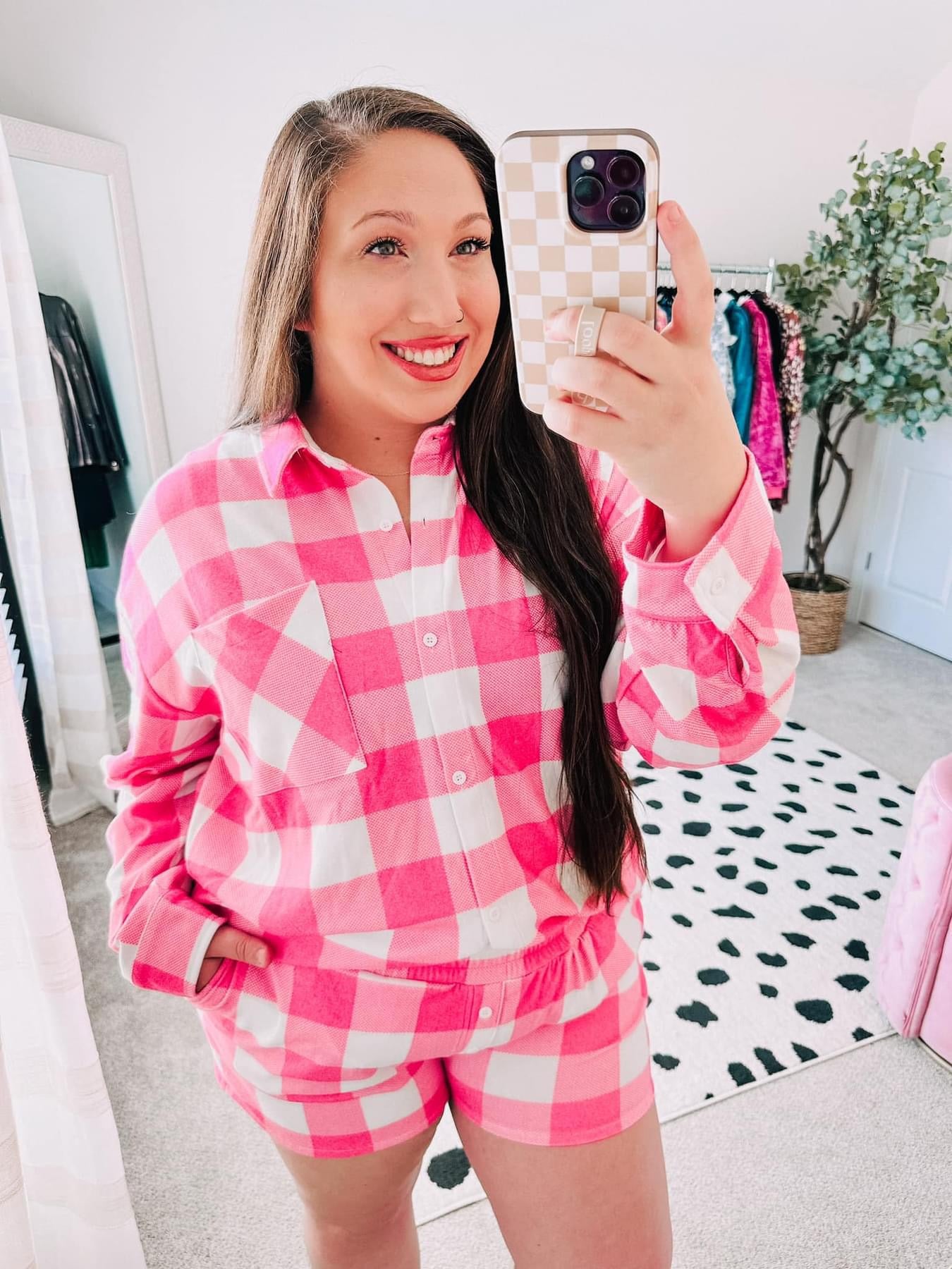 Berri Brushed Plaid PJ Set