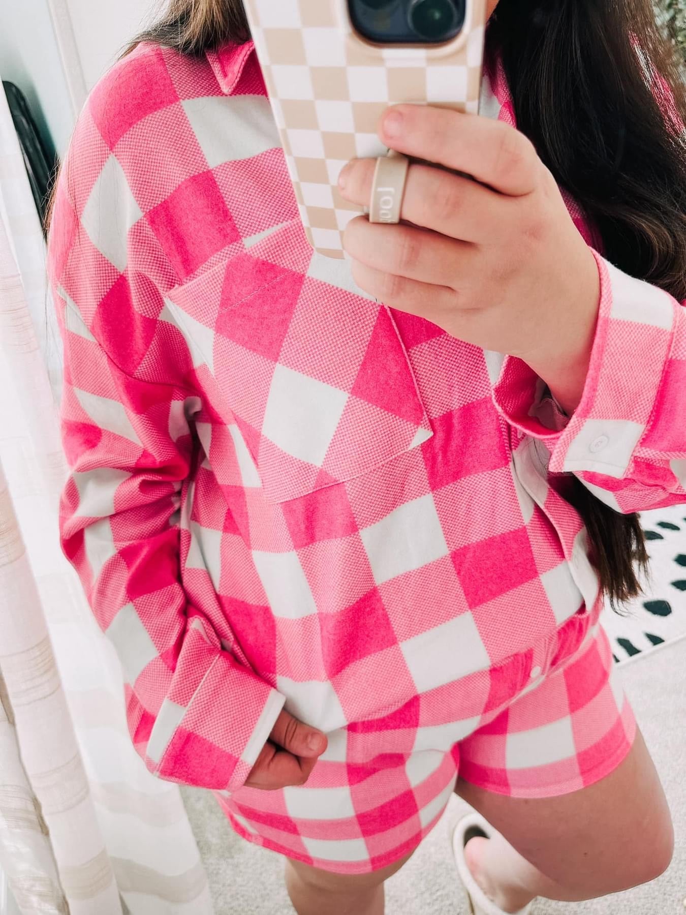 Berri Brushed Plaid PJ Set