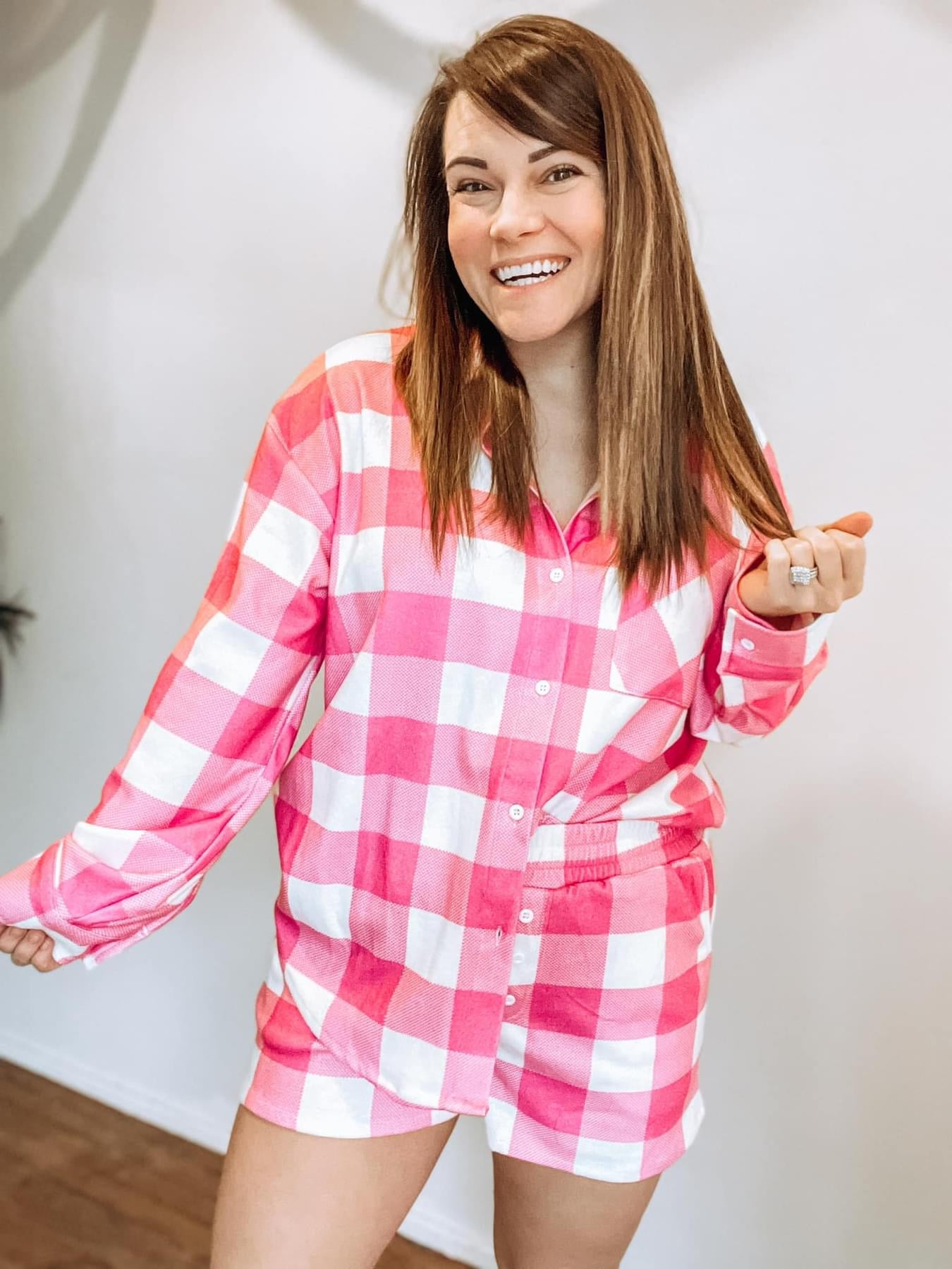 Berri Brushed Plaid PJ Set