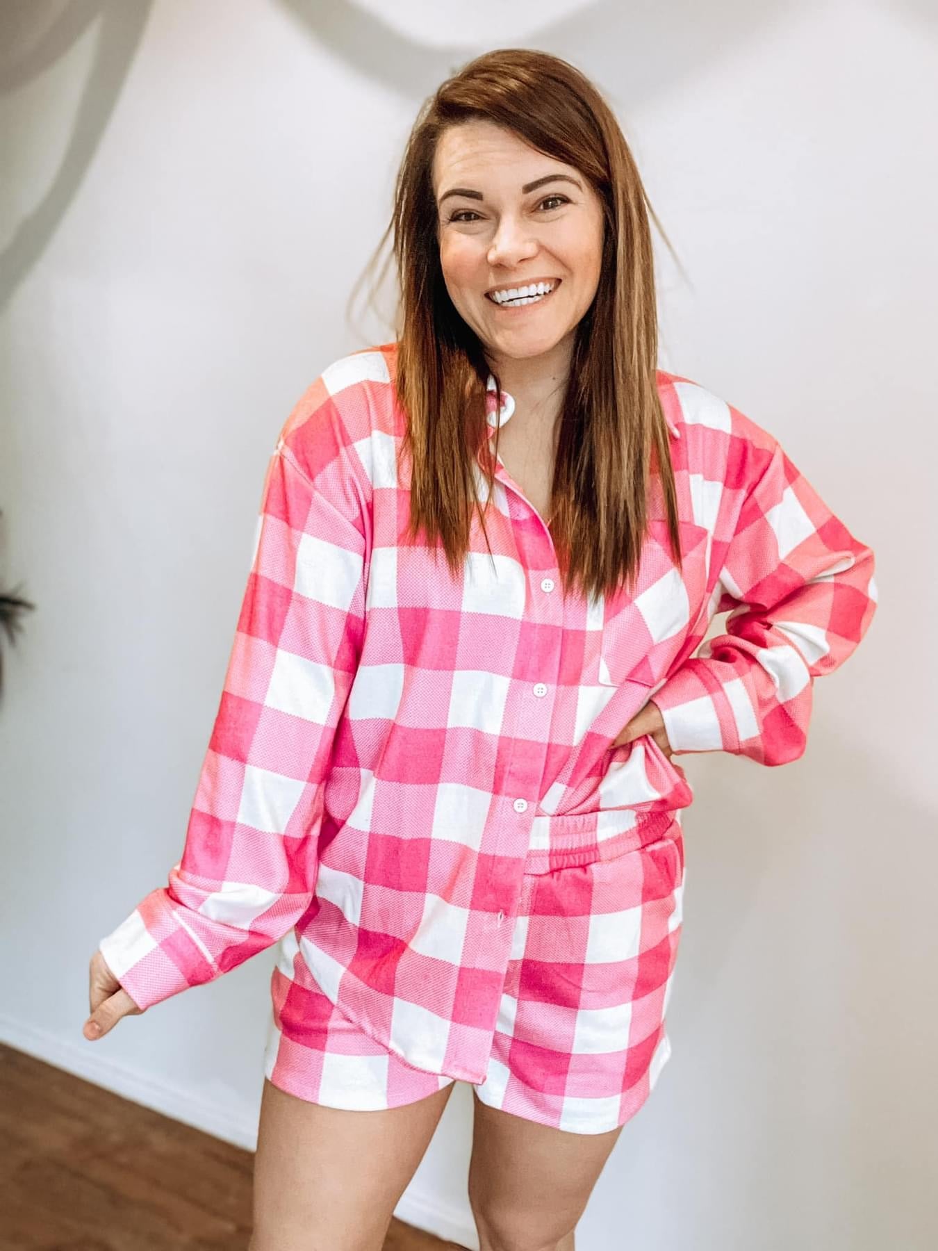 Berri Brushed Plaid PJ Set