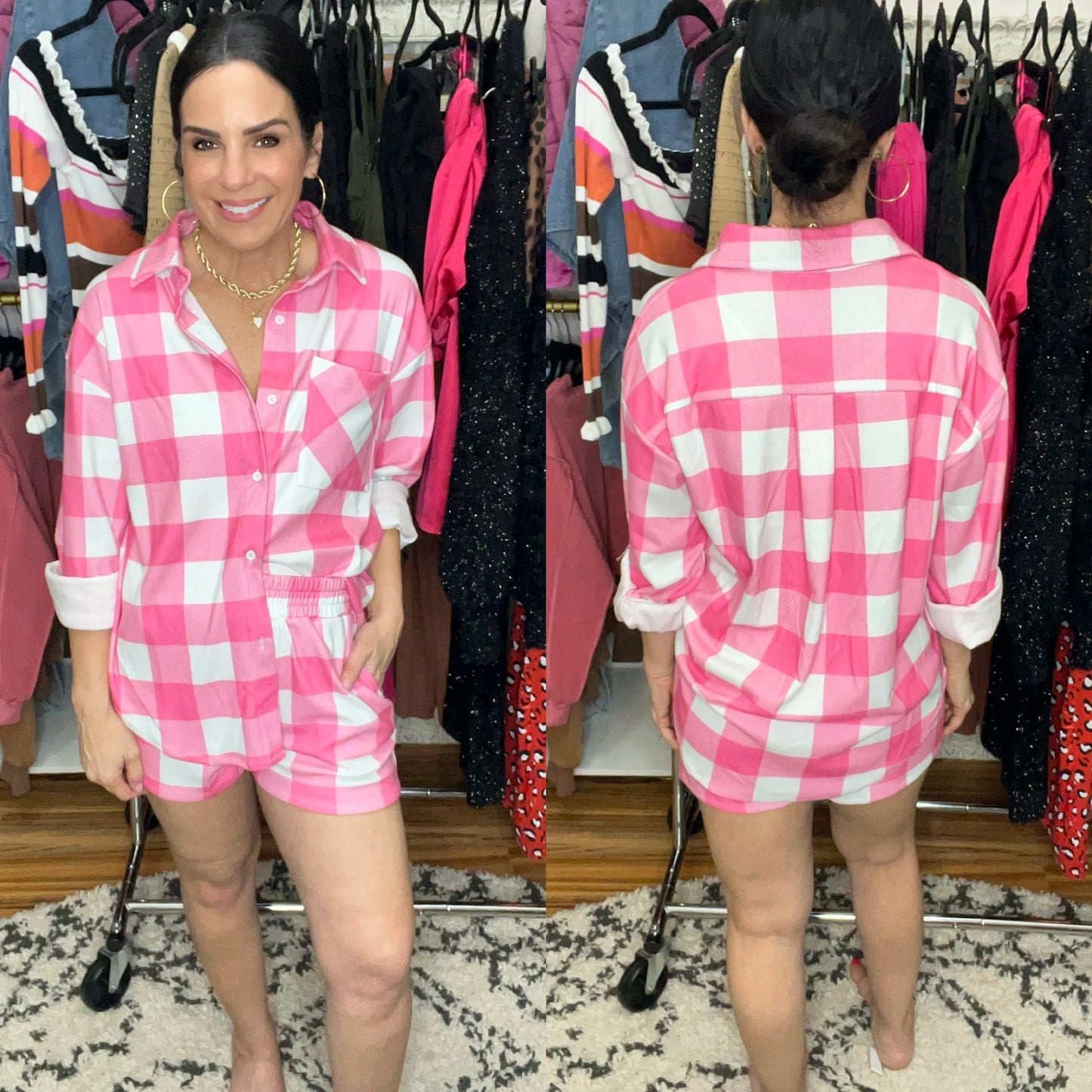 Berri Brushed Plaid PJ Set