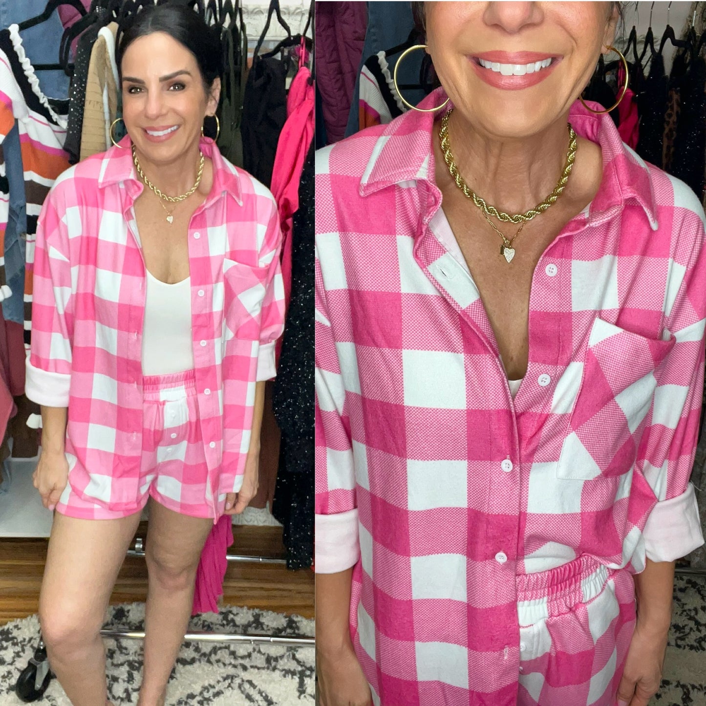 Berri Brushed Plaid PJ Set