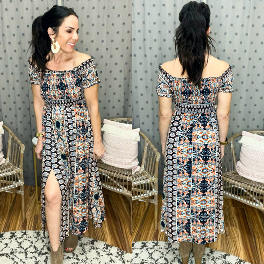 Sabrina Bohemian Off-Shoulder  Dress