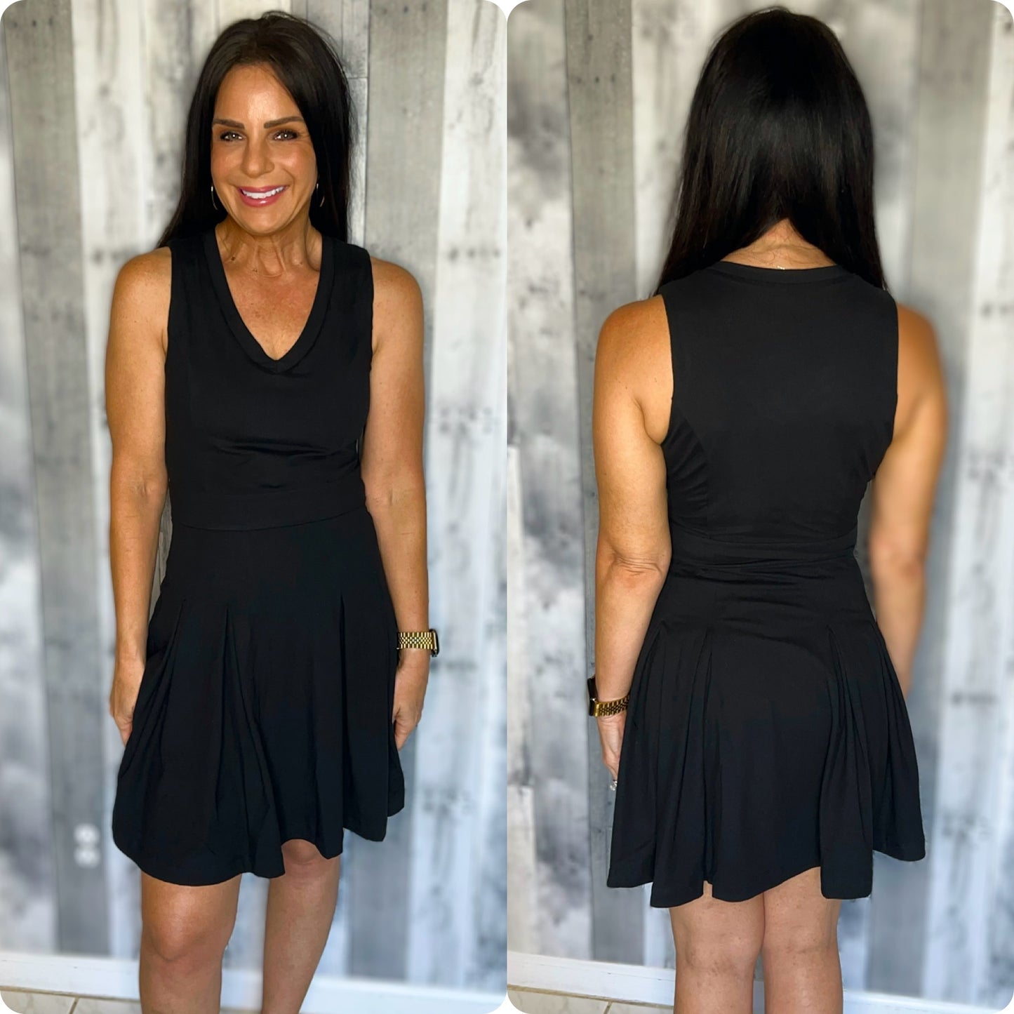 Hop, Skip and a Jump Dress and Shorts Set in Black