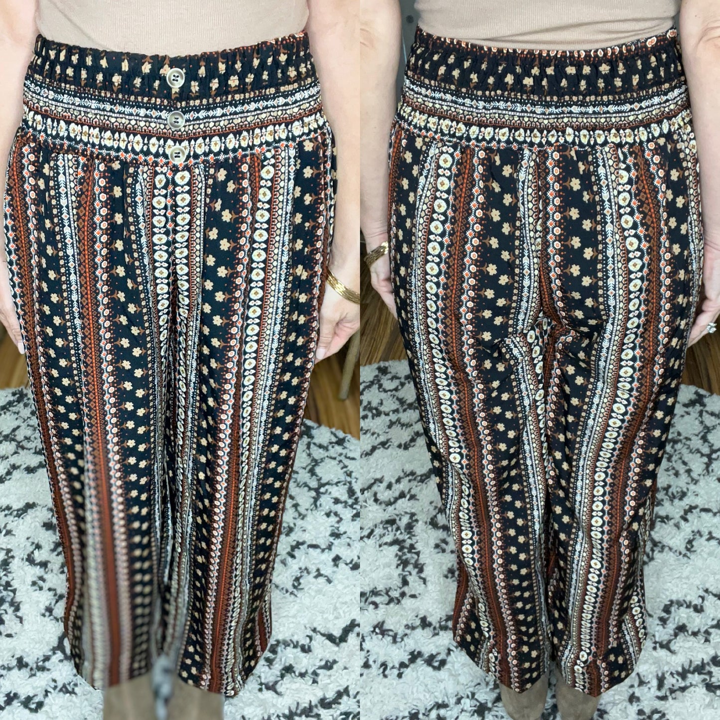 Whitney Printed High Waist Pants