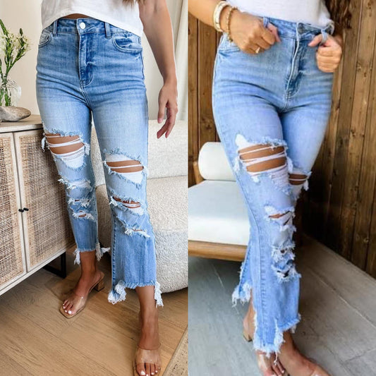 Urban Distressed Crop Jean