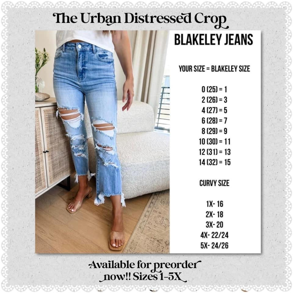 Urban Distressed Crop Jean