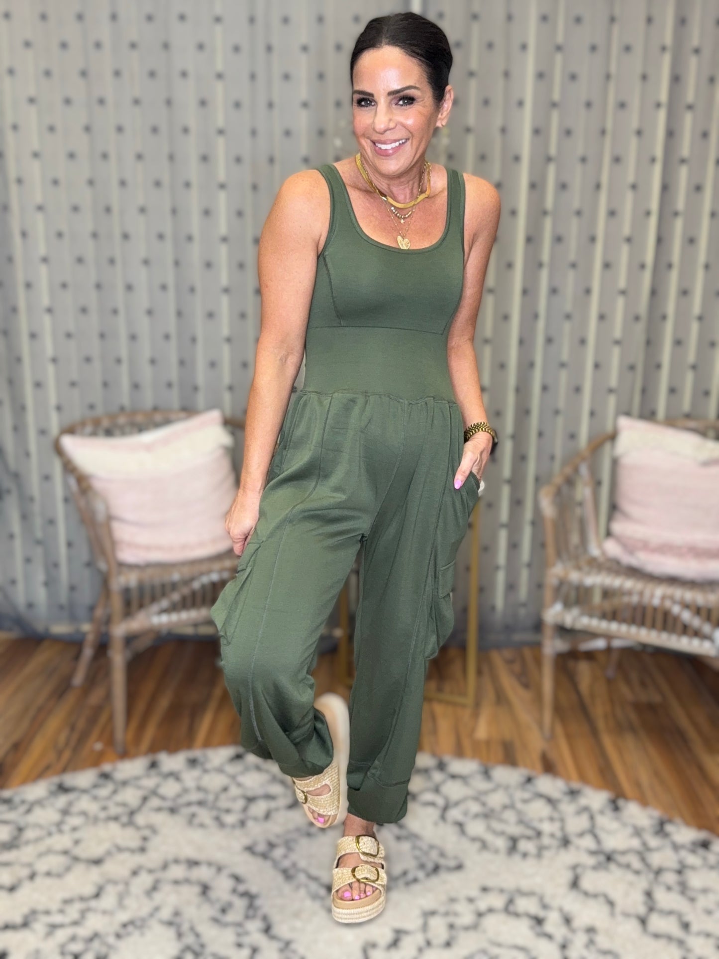 All Set Tank Jumpsuit - 3 colors