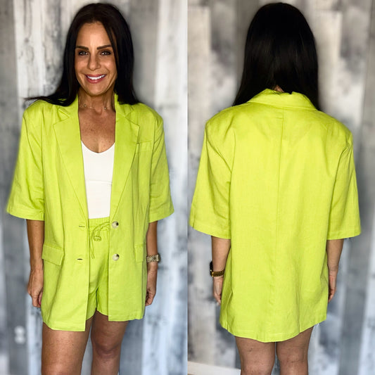 Ray of Sunshine Linen Blazer