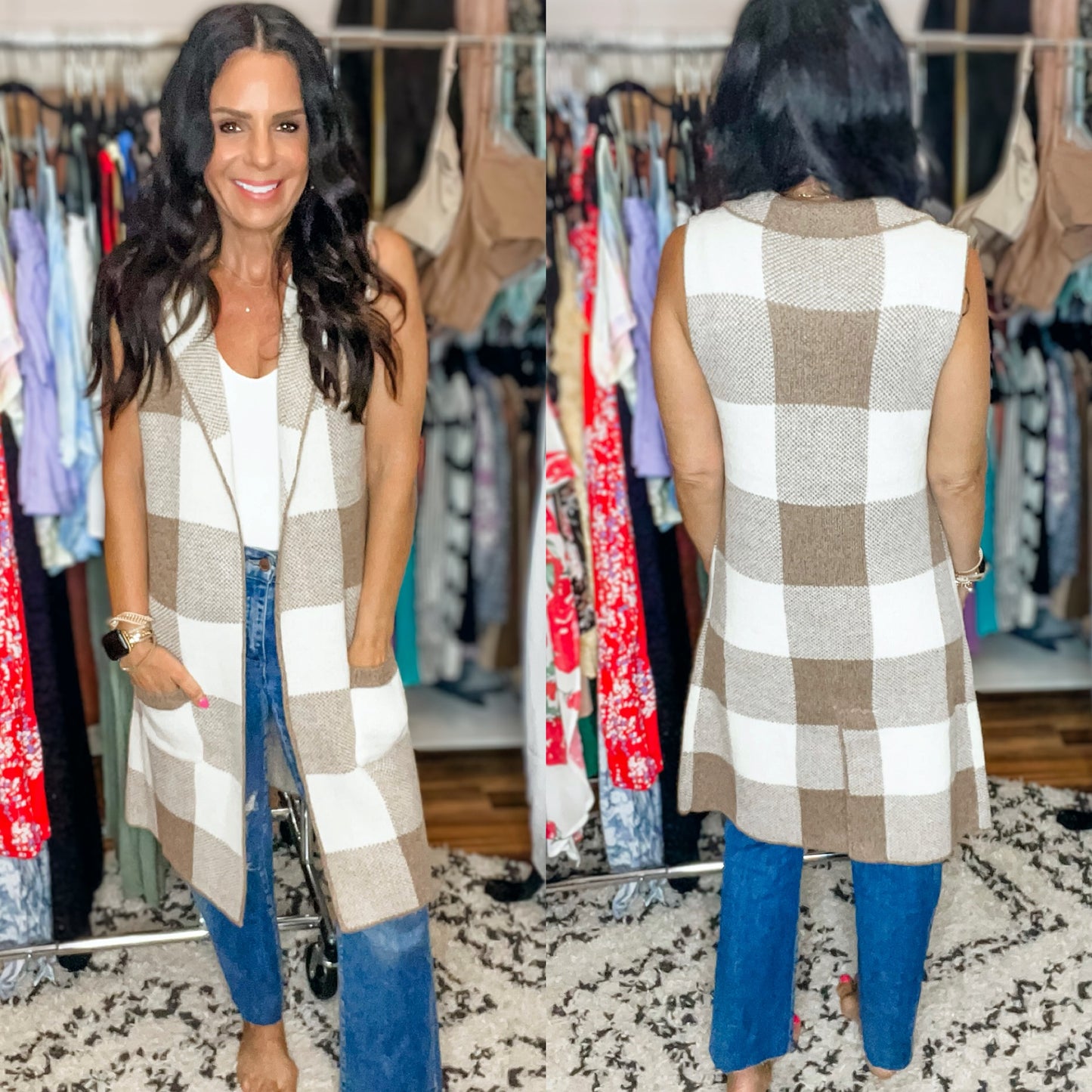 Maggie Plaid Sweater Vest