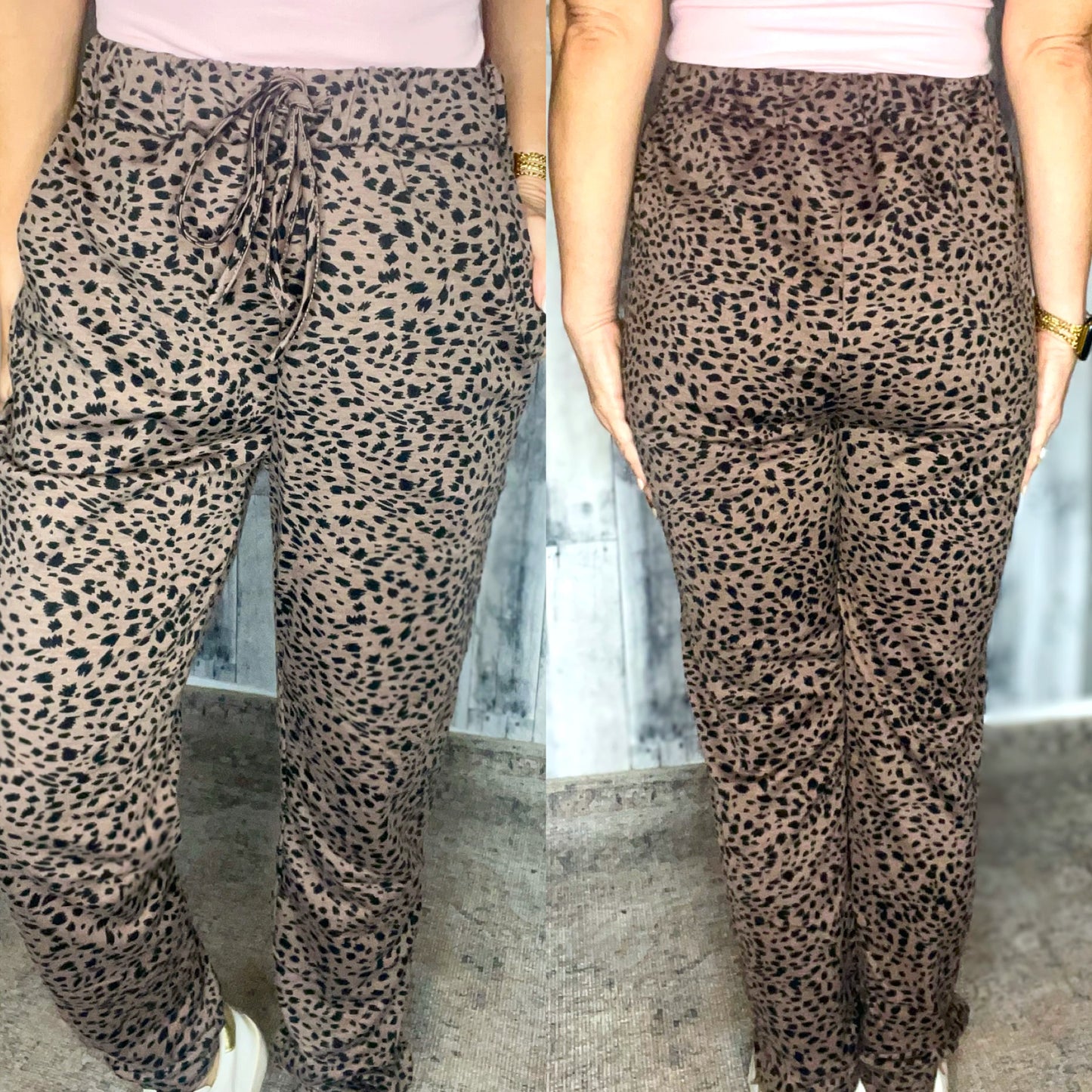 Maddox Leopard Joggers