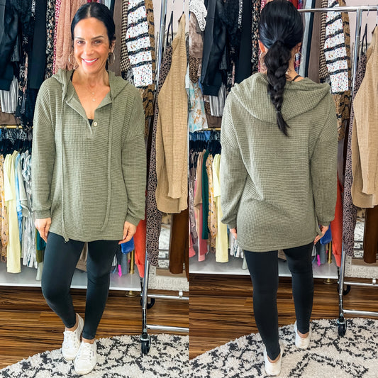 Meghan Waffle Knit Hoodie