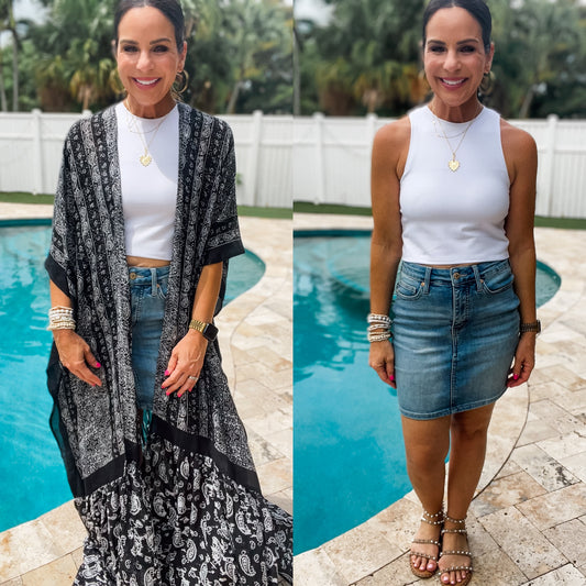 Yesterday's Crop Tank in White