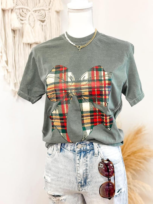 Plaid Bow Tee