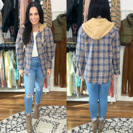 Vivi Plaid Hoodie Top