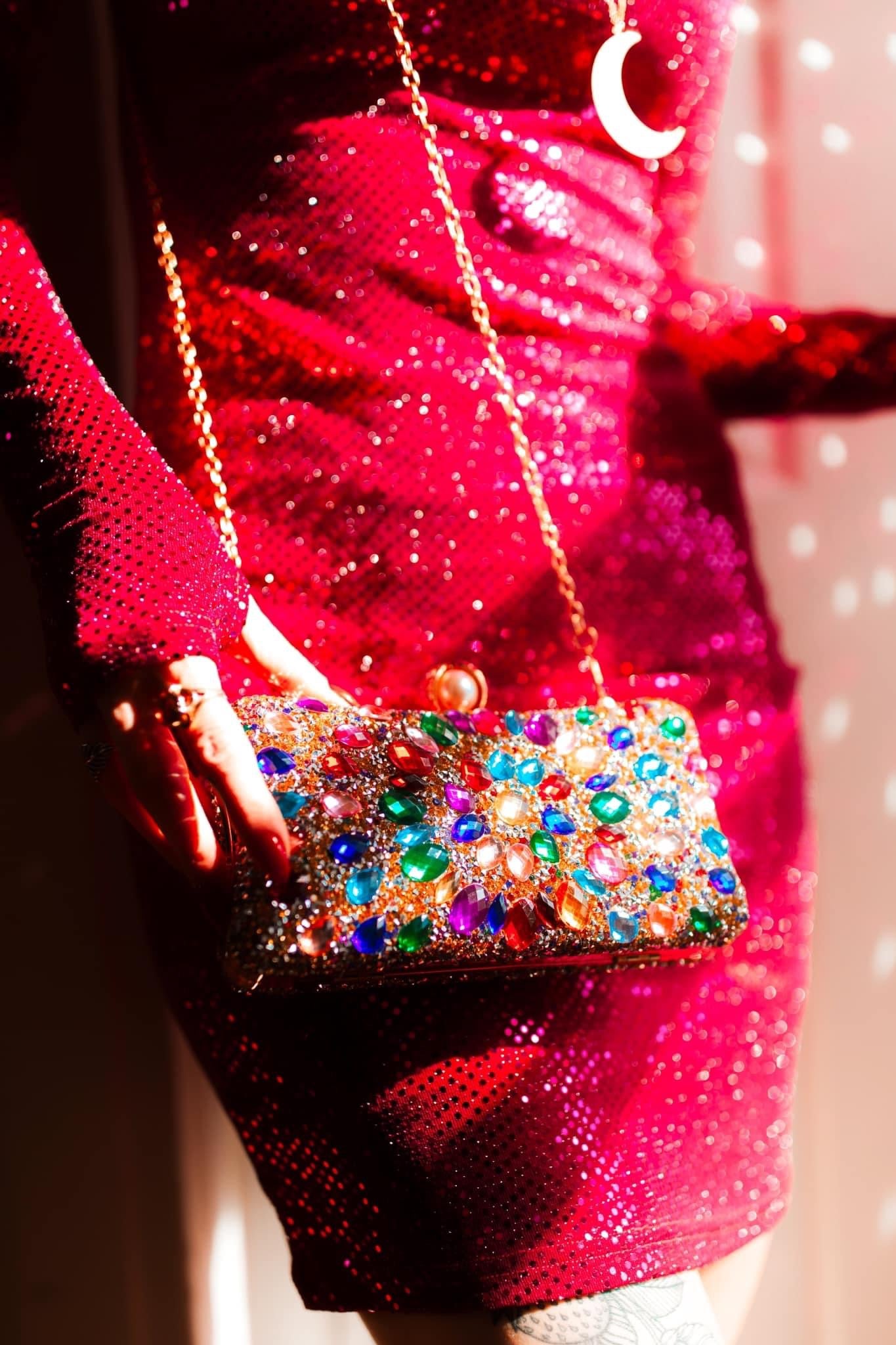 Showstopper Jeweled Clutch