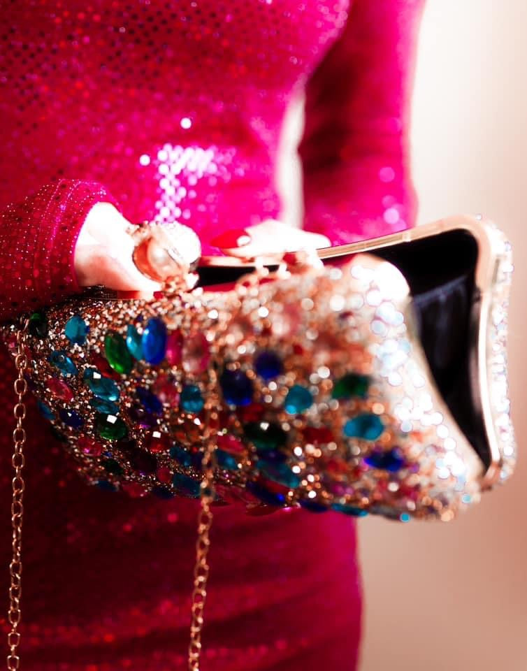 Showstopper Jeweled Clutch