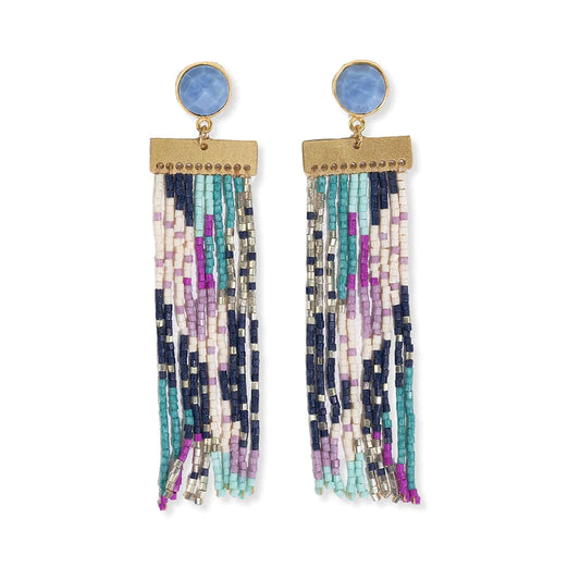 Lilah Beaded Fringe Earrings