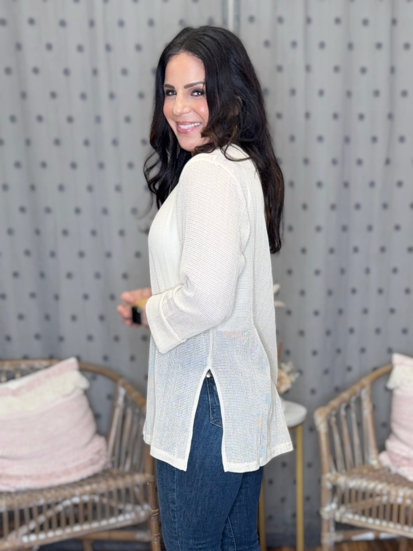 Mellow Mesh Cotton Top