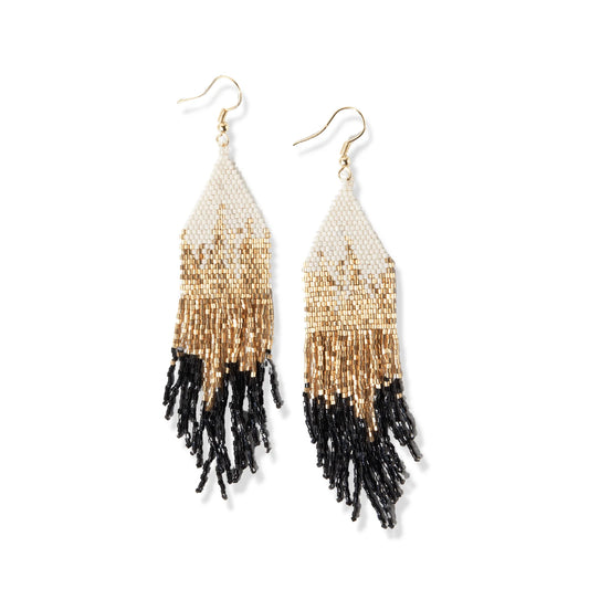 Claire Ombre Beaded Fringe Earrings