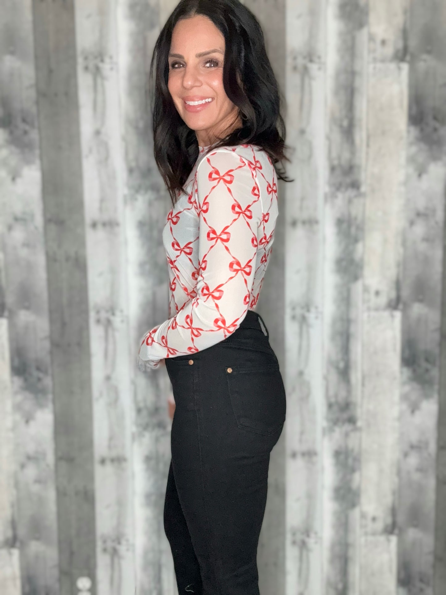 Holiday Dress It Up Mesh Top