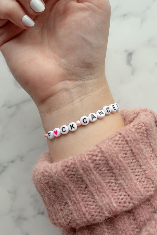 The Sis Kiss F🩷ck Cancer Bracelet