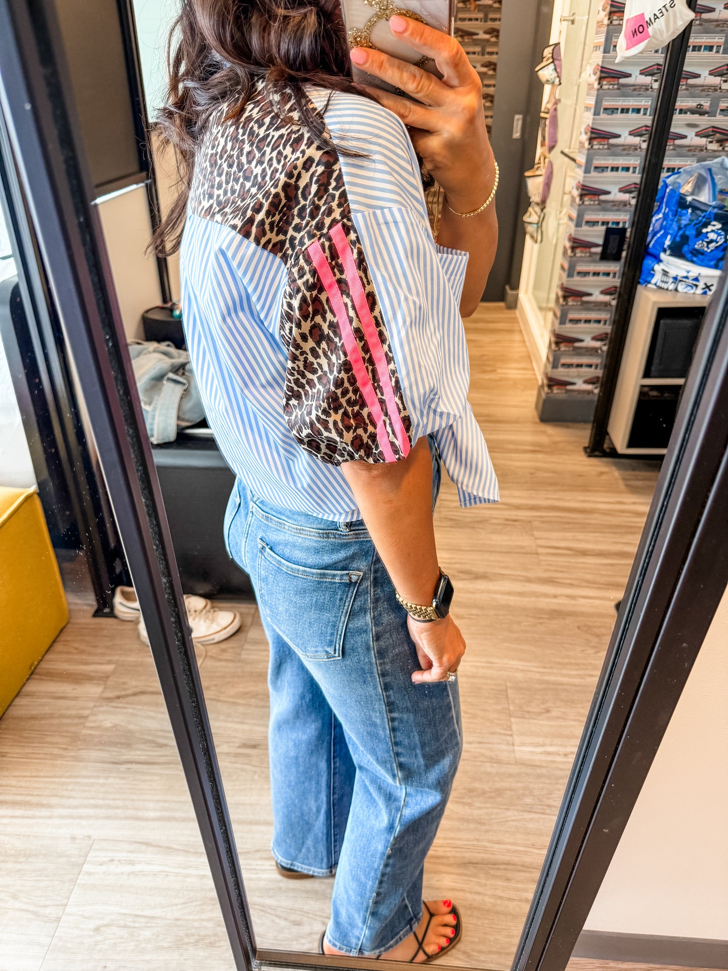 Wild Steak Button-Down Blouse