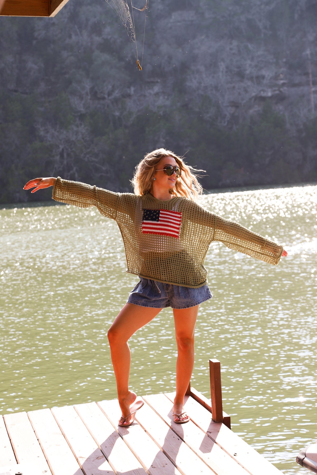 PREORDER - Freedom Flag Patch Pullover - 4 colors