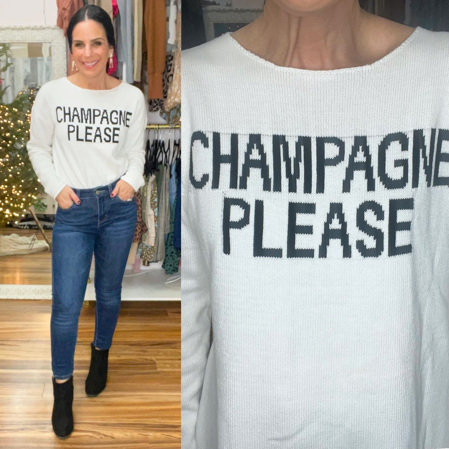 Champagne Please Sweater