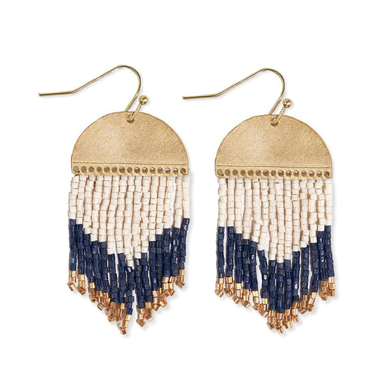 Claudia Curved Beaded Earrings