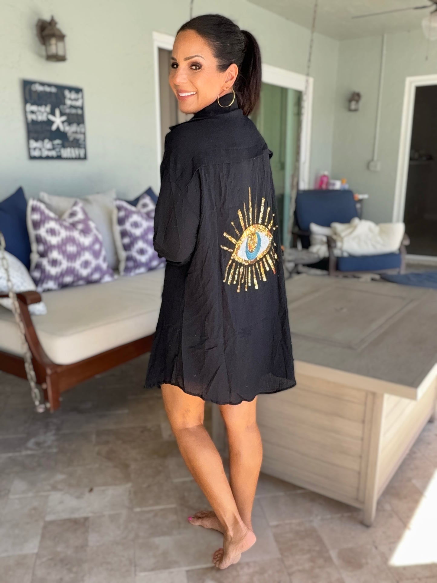 PREORDER - Santorini Shade Gauzy Top - 3 colors