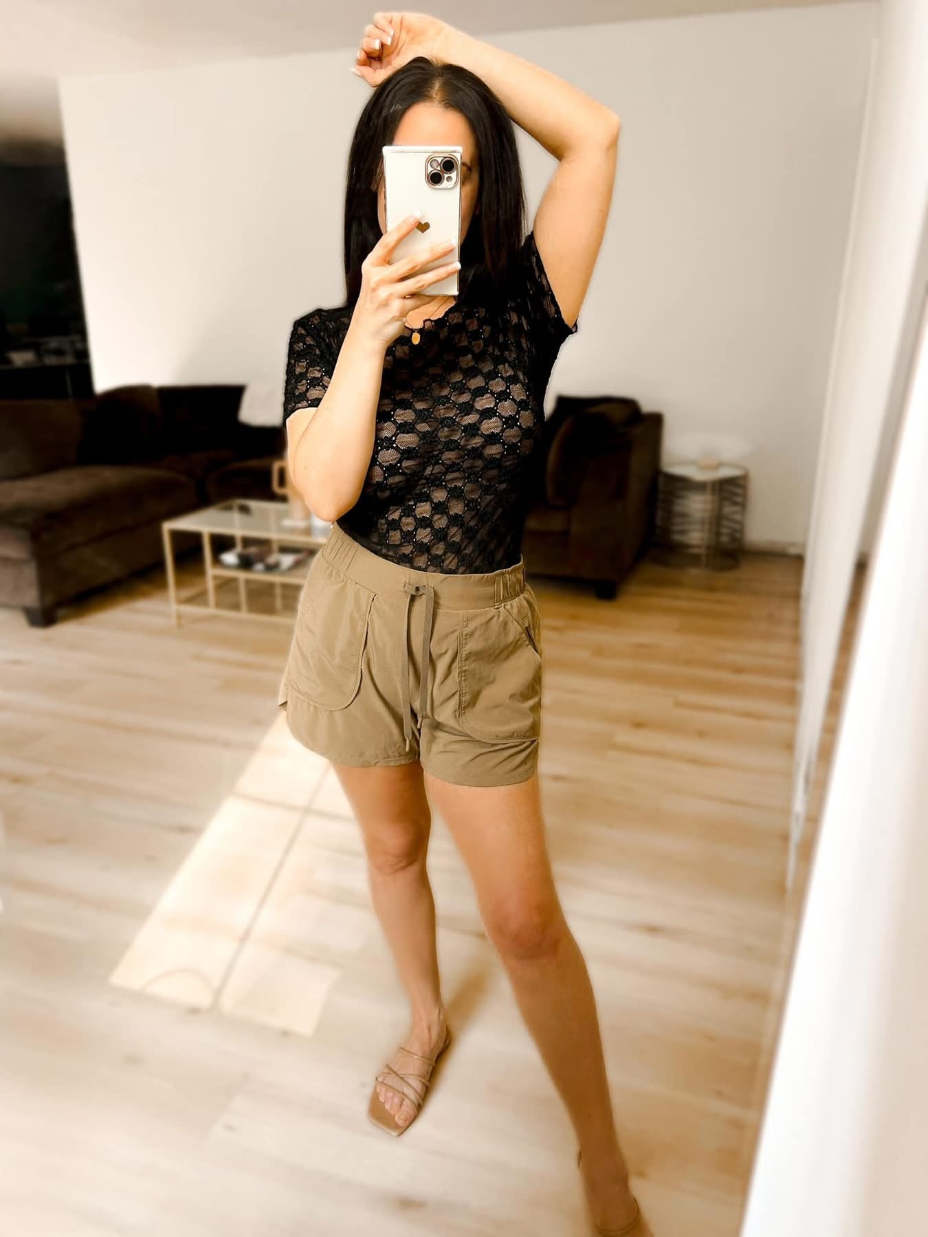 PREORDER -  Sheer Daisy & Lace Short Sleeve Top - 2 colors