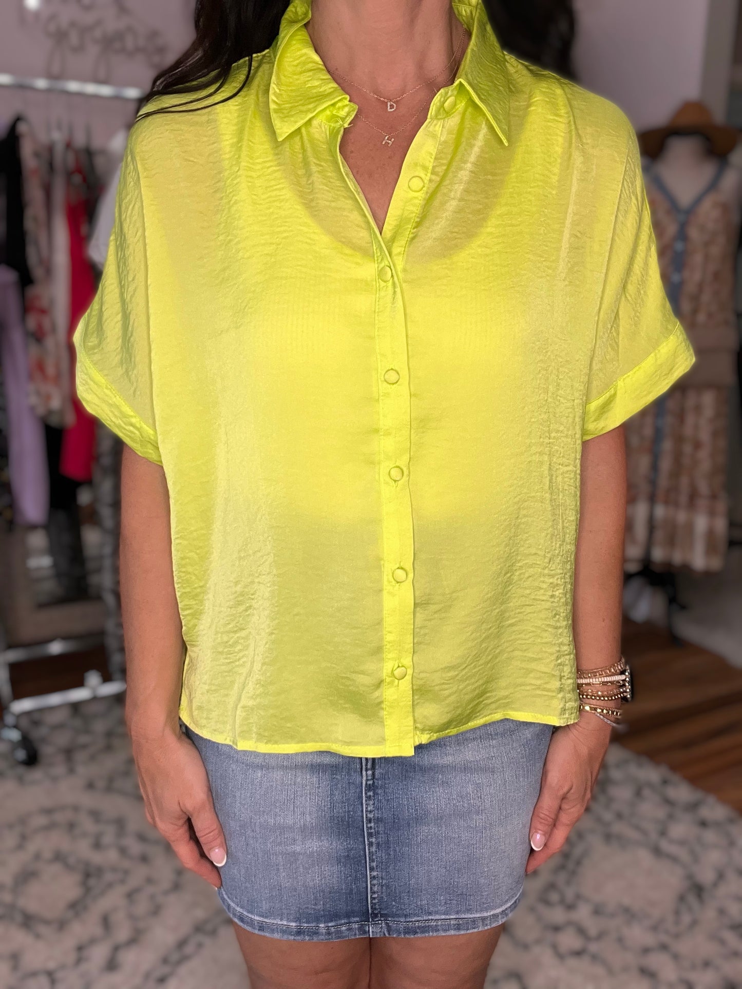 Bright Idea Button Down in Citrus