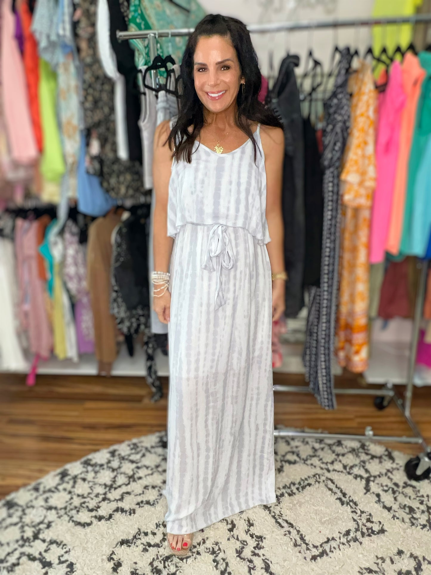 No More Grey Skies Maxi Dress